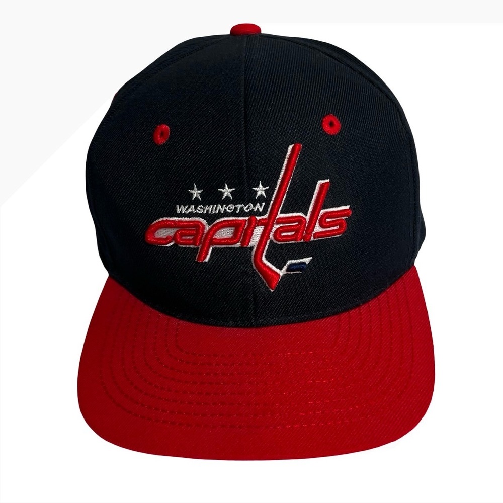 Zephyr Washington Capitals NHL Snapback Hat Black Red Adjustable Hockey Cap